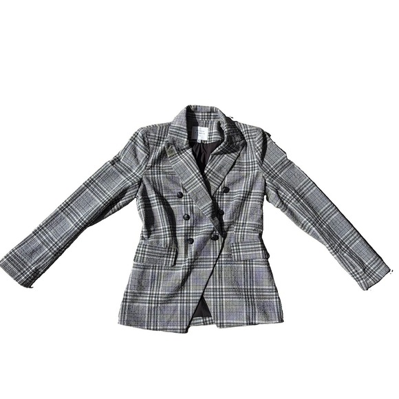 Maison D’Amelie Jackets & Blazers - Maison D'Amelie women's double-breasted blazer features Classic Grey‎ Plaid XS